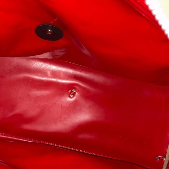 TWA Luggage Flight Bag Logo White Piping Zipper Vintage Carry On Metal Stud Feet - Picture 6 of 9